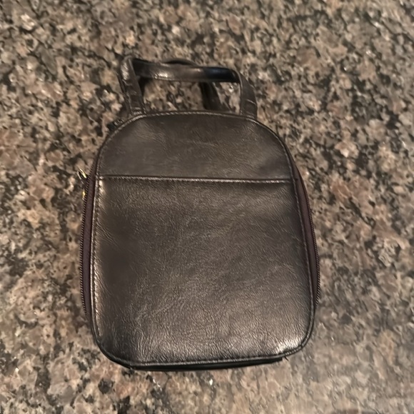 Belle Rose black mini satchel bag with strap EUC - Picture 5 of 14